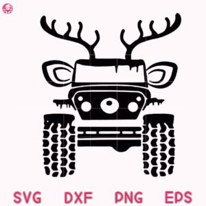 Reindeer Offroad Christmas Svg, Funny Christmas Winter Svg, Reindeer Svg