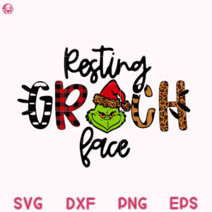Resting Grinch Christmas Leopard Svg, Christmas Grinch Leopard Svg, Grinch Face