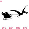 Santa And Flying Dinosaur Svg Christmas Flying Dinosaur Svg Funny Santa Claus Svg