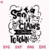 Santa CLAWS Is Stomping To Town Svg Cute Dinosaur Christmas Svg Dinosaur Santa Hat Svg