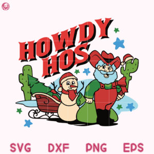 Santa Christmas Cowboy Cute Svg, Christmas Santa Claus Svg, Santa Cowboy Svg