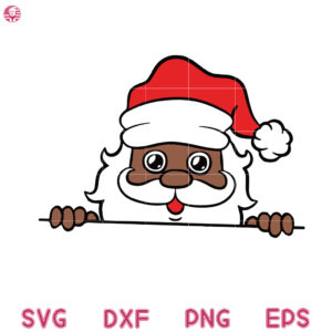 Santa Christmas Peeking Svg, Santa Head Peeking Svg, Santa Christmas File Svg