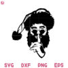 Santa Claus Black Head Svg Christmas Head Svg Christmas Clip Art Svg