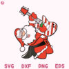 Santa Claus Guitar Christmas Svg Funny Santa Claus Svg Guitar Lover Svg