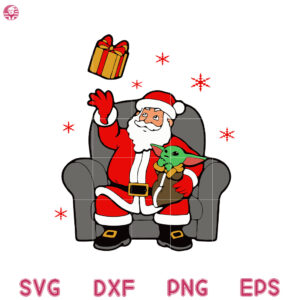 Baby Yoda King SVG, Santa Claus Christmas SVG, Baby Yoda Christmas SVG