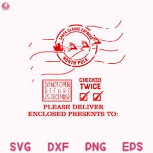 Santa Clause Delivery Svg, North Pole Print Christmas Gift Idea Svg
