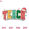 Teacher Christmas Svg, Teacher Hat Santa Svg, Teacher Christmas Svg