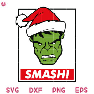 Santa Hat Hulk Christmas Svg, Hulk New Year Svg, Hulk Hat Santa Svg