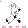 Santa Ice Hockey Svg Christmas Hockey Svg Hockey Santa Svg