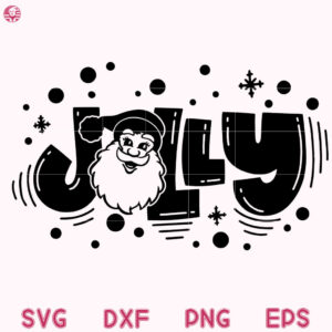 Santa JOLLY Christmas Svg, Santa JOLLY Svg, JOLLY Christmas Svg