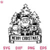 Santa Merry Christmas Crew Svg Santa Claus Clipart Svg Snow Man Cut File Svg