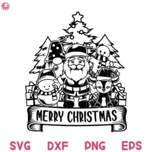 Santa Merry Christmas Crew Svg, Santa Claus Clipart Svg, Snow Man Cut File Svg