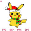 Santa Pokemon Christmas Hat Cute Svg, Santa Pokemon Svg, Anime Christmas Cute Svg