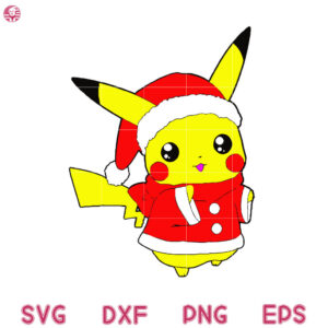 Santa Pokemon Cute Hat Cute Svg, Christmas Holiday Svg, Santa Pokemon Svg