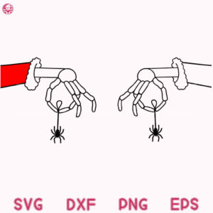Santa Skeleton Hand Spider Svg, Jack Skellington Hand Spider Svg, Nightmare Svg