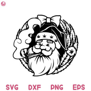 Santa Smoking Christmas Svg, Dope Ho Ho Ho Svg, Kush Life Santa Claus Svg