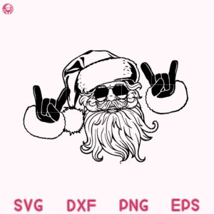 Santa Sunglasses Two Svg, Cool Santa, Christmas Cool