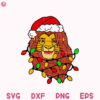 Simba Santa Lights Claus Hat Svg The Lion King Svg Simba Lion King Christmas Lights Svg