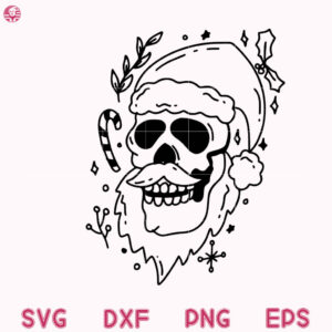 Skeleton Santa Claus Christmas Svg, Skeleton Christmas Svg