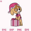 Skye Paw Patrol Christmas Svg Skye Santa Hat Svg Christmas Paw Patrol Svg
