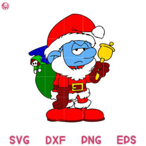 Smurf Santa Christmas Svg, Smurf Svg, Smurf Christmas Svg
