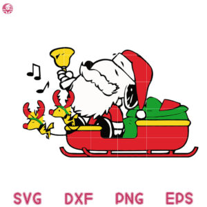 Snoopy Santa Claus Go Give Gifts SVG, Snoopy Christmas SVG, Santa Claus Christmas SVG