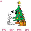 Snoopy Tree Box Christmas SVG, Snoopy Tree Christmas SVG, Snoopy Merry Christmas SVG