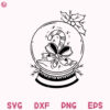 Snow Globe Svg, Crystal Ball Svg, Christmas Snow Globe With Candy Canes Svg