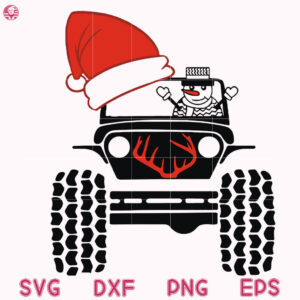 Snowman Christmas Offroad Svg, Merry Christmas 4x4 Snowman Svg, Reindeer Offroad Svg