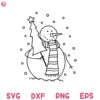 Snowman Holding Christmas Tree Svg, Cute Snowman Face Svg, Man Face Christmas Snow Man Svg