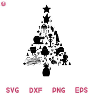 Sponge Christmas Tree Svg, Sponge Christmas Svg, Sponge Svg