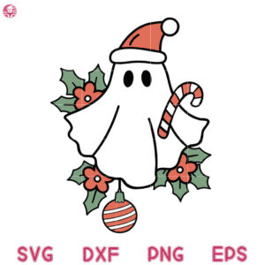Spooky Christmas And Bell Svg, Christmas Ghost Svg, Halloween Christmas Spooky Svg