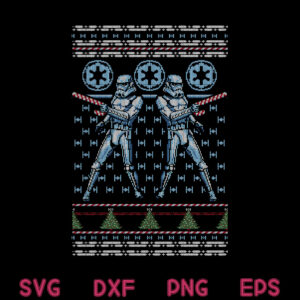 Star Wars Christmas PNG, Stormtrooper Candy Cane Ugly Sweater, Stormtrooper Sweater PNG