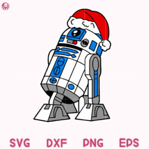 Star Wars R2D2 Christmas Svg, Classic R2D2 Svg, Robot Christmas Svg