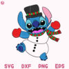 Stitch Snowman Christmas 2022 Svg Cute Stitch Snowman Svg Blue Snowman Svg