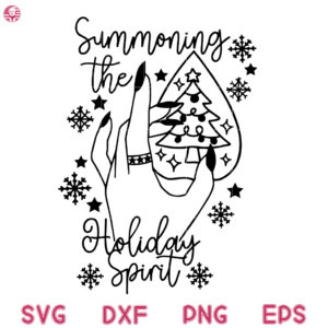 Summoning The Holiday Svg, Spooky Christmas svg