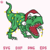 T Rex Christmas Svg, Santa Hat Svg, T Rex Christmas Light Svg 1 T rex christmas with santa hat SVG T rex with christmas light SVG.eps