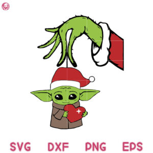 The Grinch Christmas Baby Yoda Ball SVG, The Grinch Christmas SVG, Baby Yoda Heart SVG