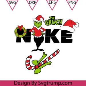 The Grinch Logo Nike Christmas Svg, Personal Christmas Nike Svg, Grinch Logo Svg