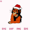 The Lion Scar Santa Claus Hat Svg The Lion King Svg Scar Lion King Christmas Svg 1