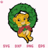The Lion king Christmas Wreath Svg Simba Christmas Svg