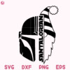 The Santalorian Svg, Gonomes Christmas Svg, Mandalorian Helmet Svg