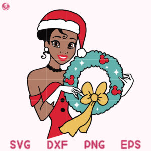 Tiana Chrsitmas Svg, Princess A Christmas Wreath Svg, Princess Svg