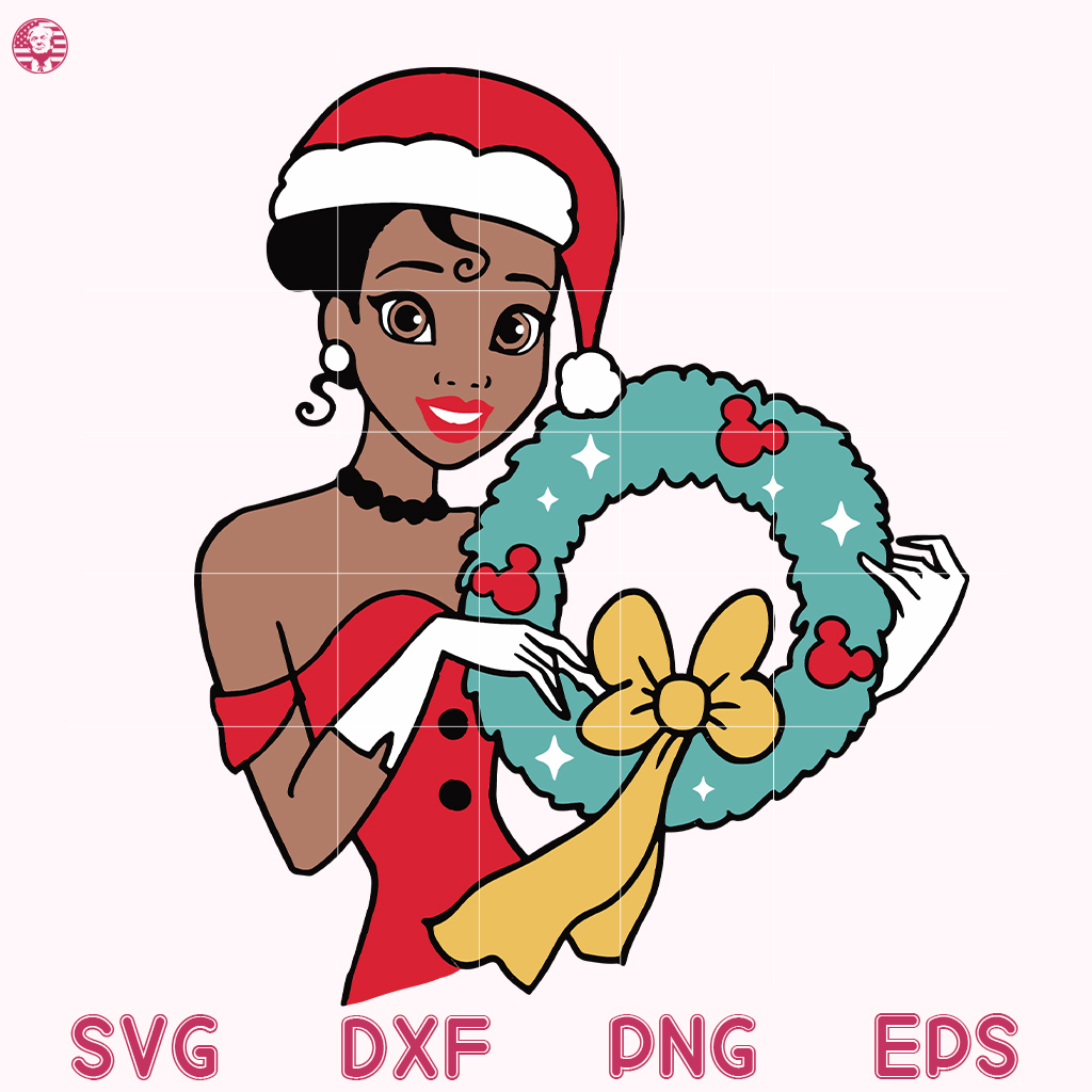 Tiana Chrsitmas Svg, Princess A Christmas Wreath Svg, Princess Svg 3 Tiana Chrsitmas Svg, Princess A Christmas Wreath Svg, Princess Svg
