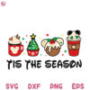 Tis The Season Cream Friend Svg Christmas Coffee Cream Svg Family Vacation Svg
