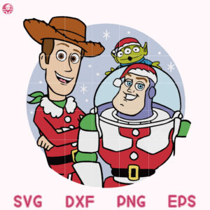 Woody Buzz Christmas Svg, Toy Story Christmas Santa Cute Svg, Woody Buzz Lightyear Svg