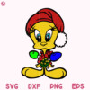 Looney Tunes Christmas SVG, Tweety Duck Santa Claus Hat Cute Svg