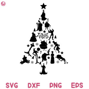 Villain Christmas Tree Svg, Villain Christmas Svg, Villain Svg