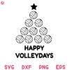 Volleyball Christmas Tree Svg Volleyball Christmas Svg Volleyball Christmas Shirt Svg