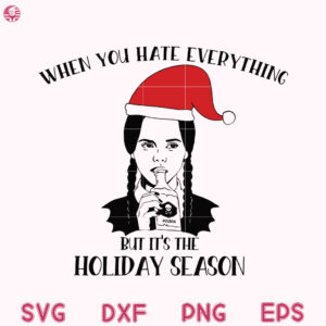 Wednesday Addams Christmas Svg, But It's The Holiday Season, Wednesday Addams Svg